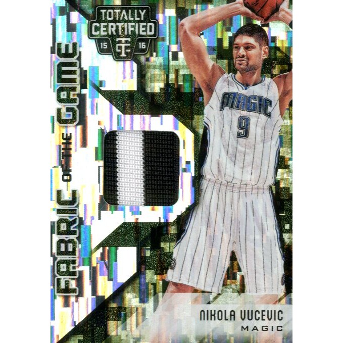 2015-16 Totally Certified Fabric of the Game Materials Camo #FGNV Nikola Vucevic/25