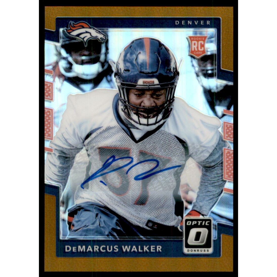 2017 Donruss Optic Rookie Autographs Bronze #121 DeMarcus Walker