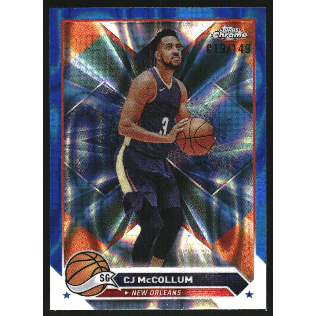 2023-24 Topps Chrome Blue Lava Refractors #28 Andrew Wiggins