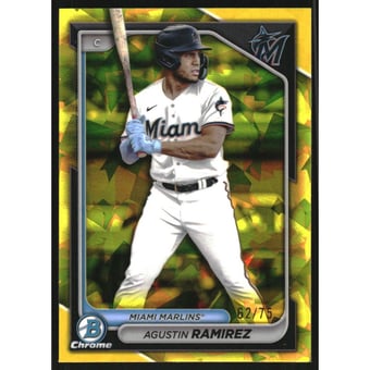 2024 Bowman Chrome Draft Sapphire Yellow Refractors #BDC133 Agustin Ramirez