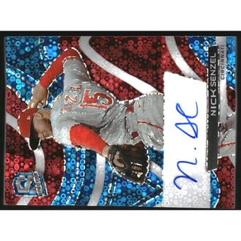 2022 Panini Chronicles Spectra Signatures Neon Blue #15 Nick Senzel