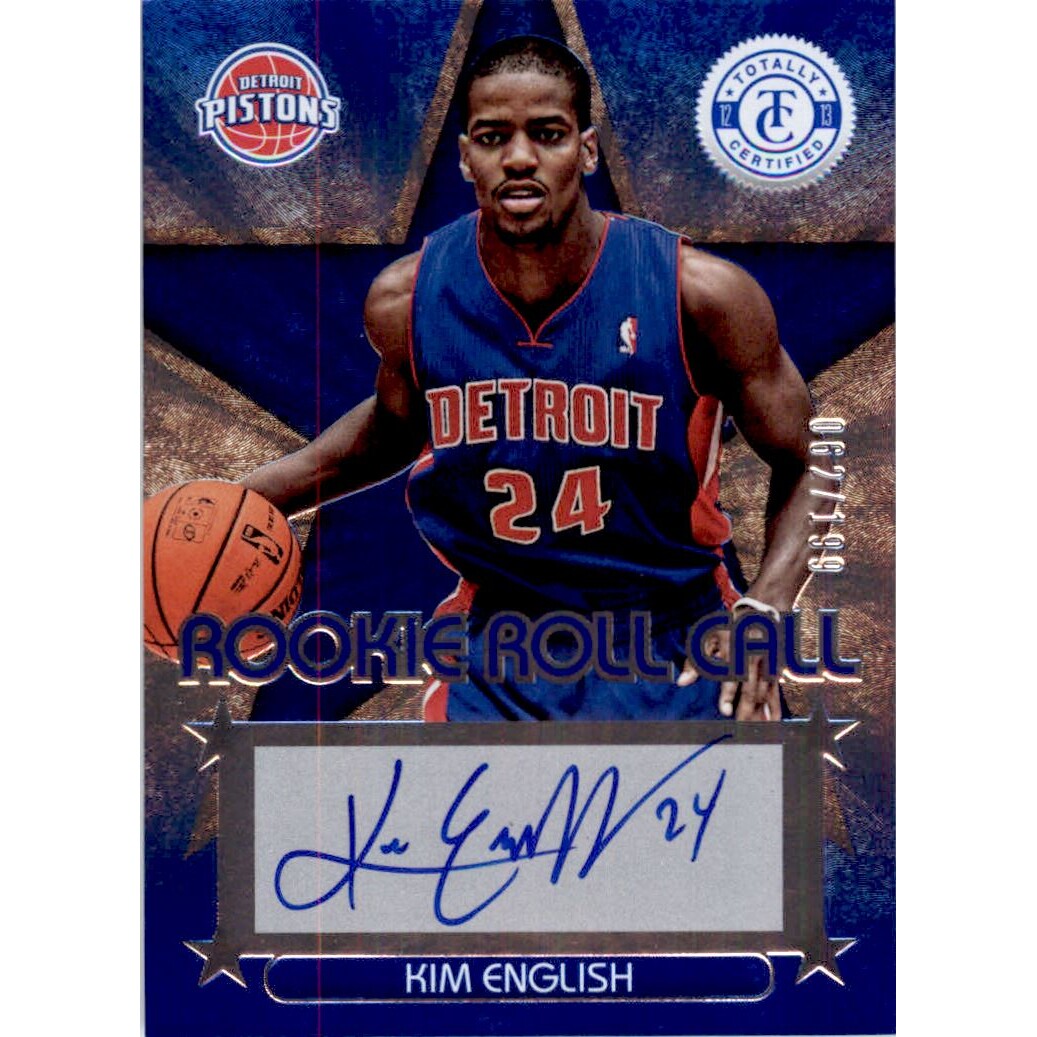 2012-13 Totally Certified Rookie Roll Call Autographs Blue #90 Kim English/199