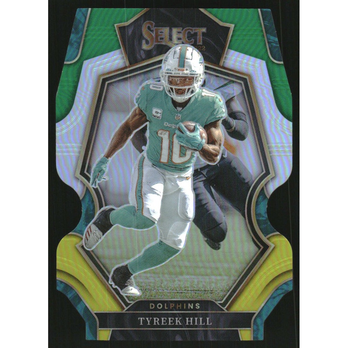 2022 Select Prizm Green and Yellow Die Cut #162 Tyreek Hill