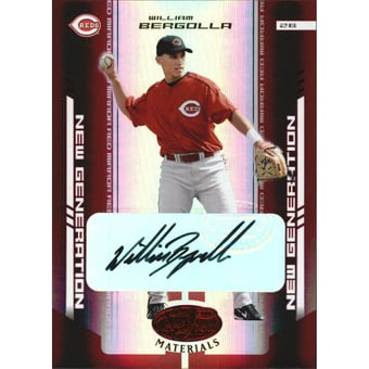 2004 Leaf Certified Materials Mirror Autograph Red #257 William Bergolla NG/200