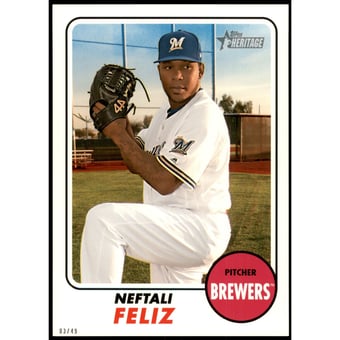 2017 Topps Heritage 5x7 #627 Neftali Feliz