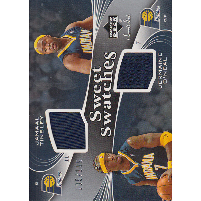 2006-07 Sweet Shot Swatches Dual #TO Jamaal Tinsley/Jermaine O`Neal