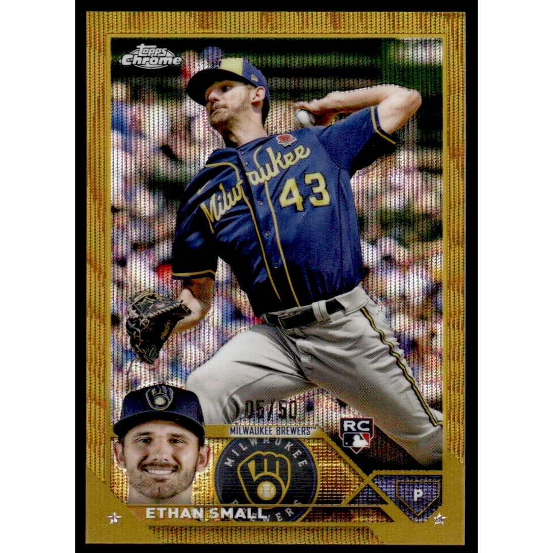 2023 Topps Chrome Gold Wave Refractors #46 Ethan Small