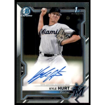 2021 Bowman Chrome Prospect Autographs #CPAKHU Kyle Hurt