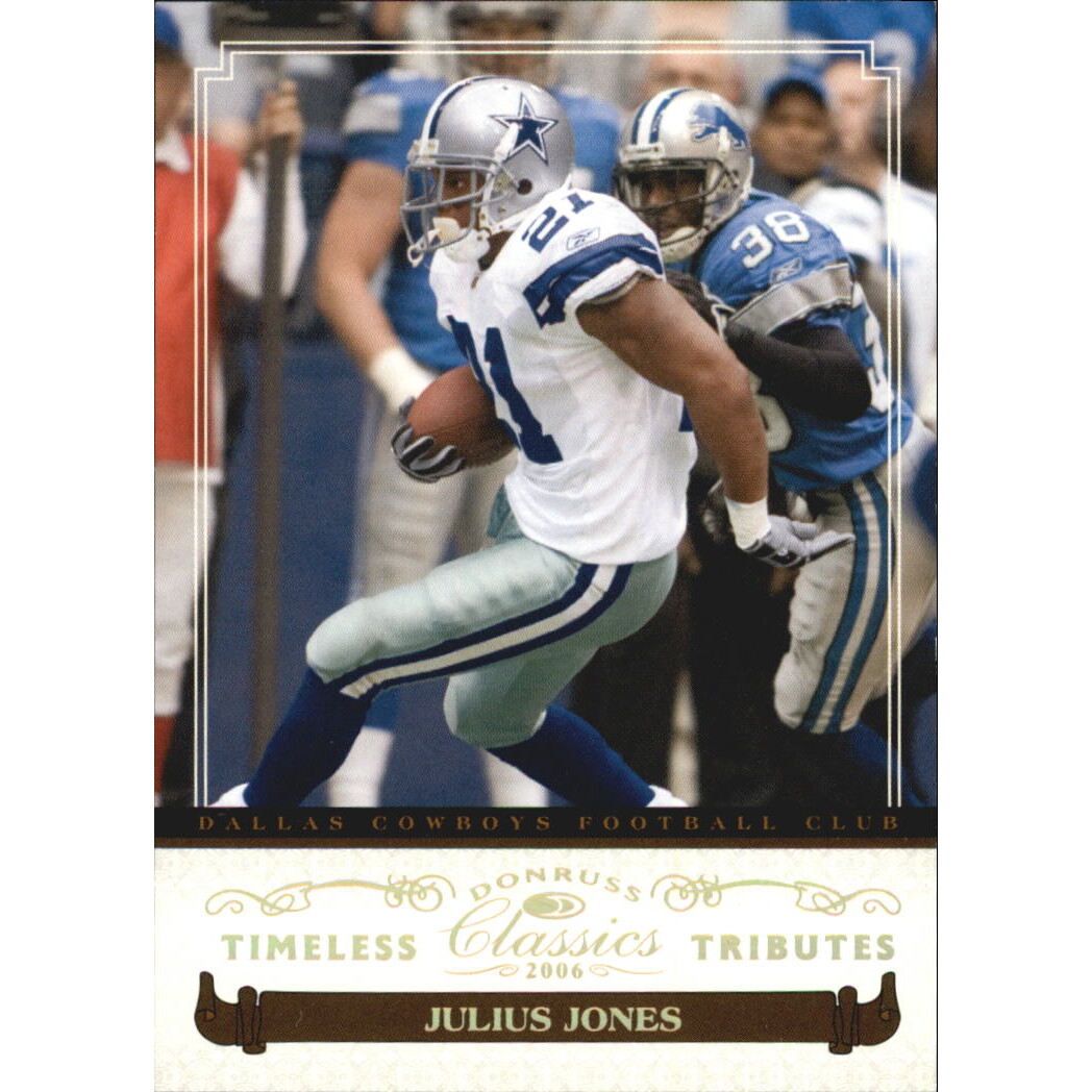 2006 Donruss Classics Timeless Tributes Gold #28 Julius Jones 2006 Donruss Classics Timeless Tributes Gold #28 Julius Jones
