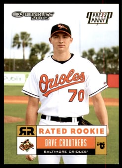2005 Donruss Press Proofs Gold #65 Dave Crouthers RR