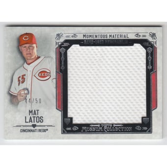 2015 Topps Museum Collection Momentous Material Jumbo Relics #MMJRMLS Mat Latos