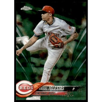 2018 Topps Chrome Green Wave Refractors #82 Raisel Iglesias