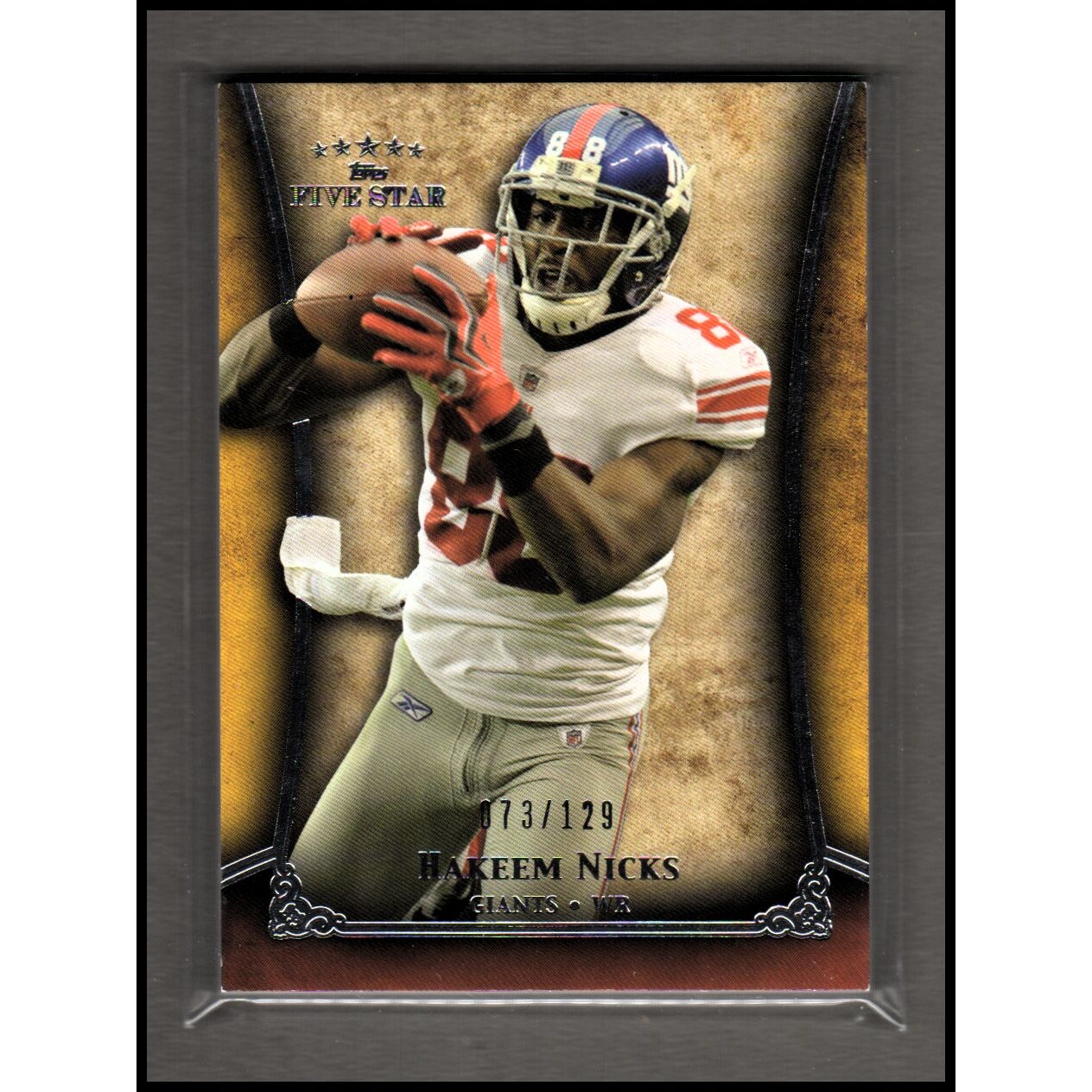 2011 Topps Five Star #71 Hakeem Nicks. rookie card picture