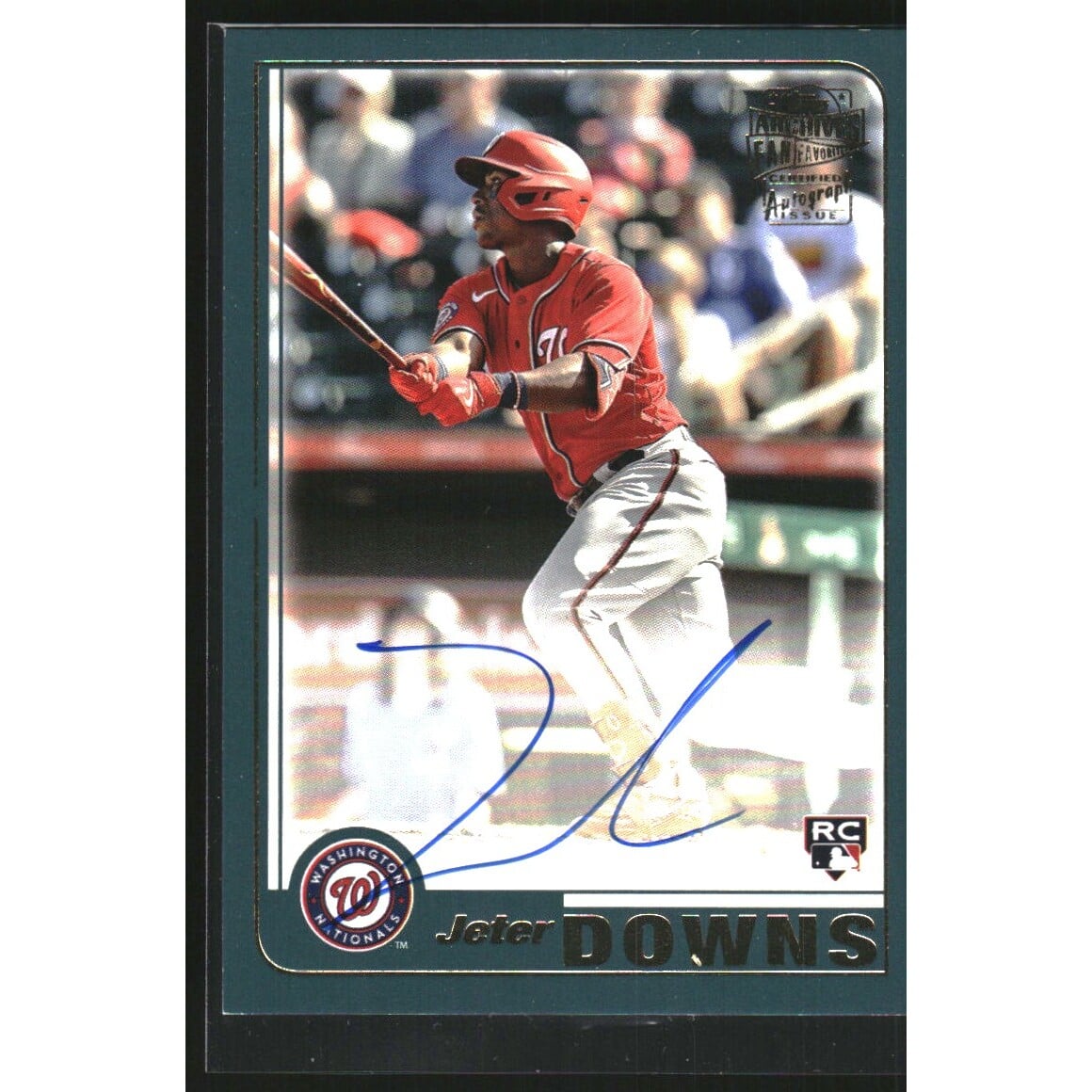 2023 Topps Archives '01 Fan Favorites Autographs #01FFJD Jeter Downs