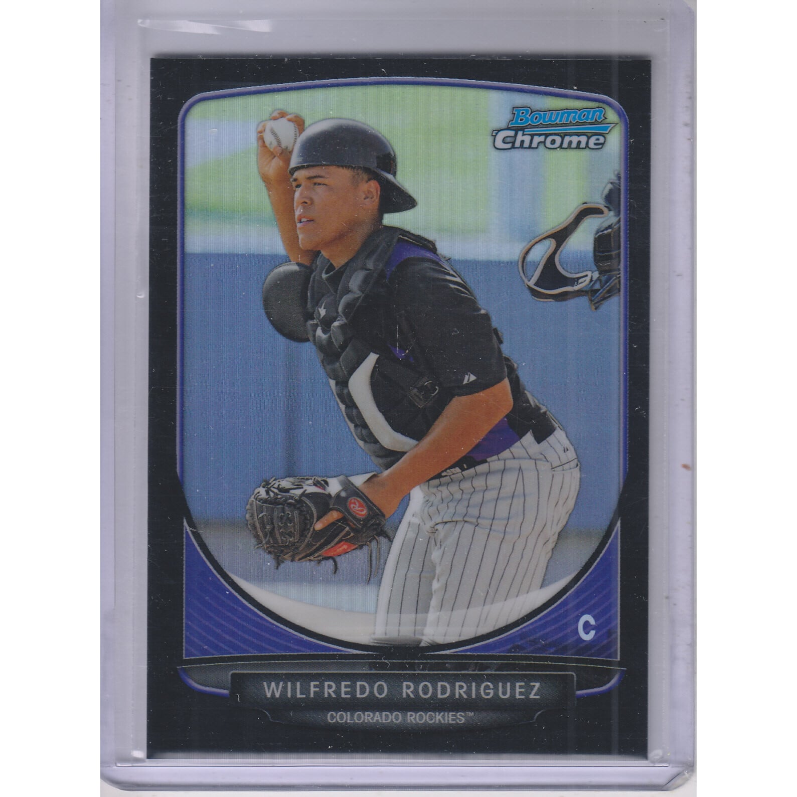 2013 Bowman Chrome Prospects Black Refractors #BCP58 Wilfredo Rodriguez. rookie card picture
