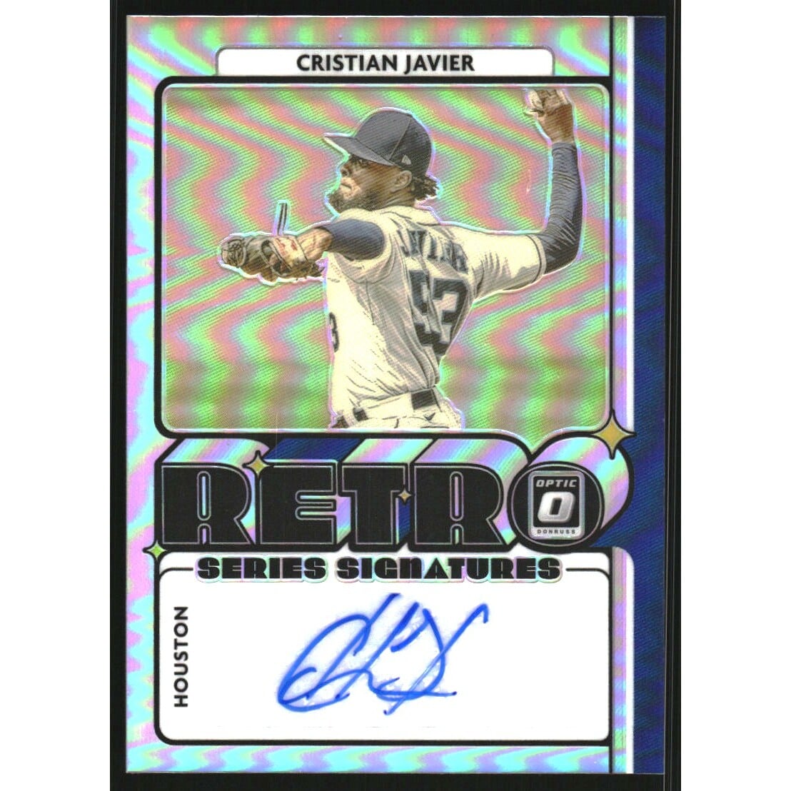 2021 Donruss Optic Retro Signature Series Holo #5 Cristian Javier. rookie card picture