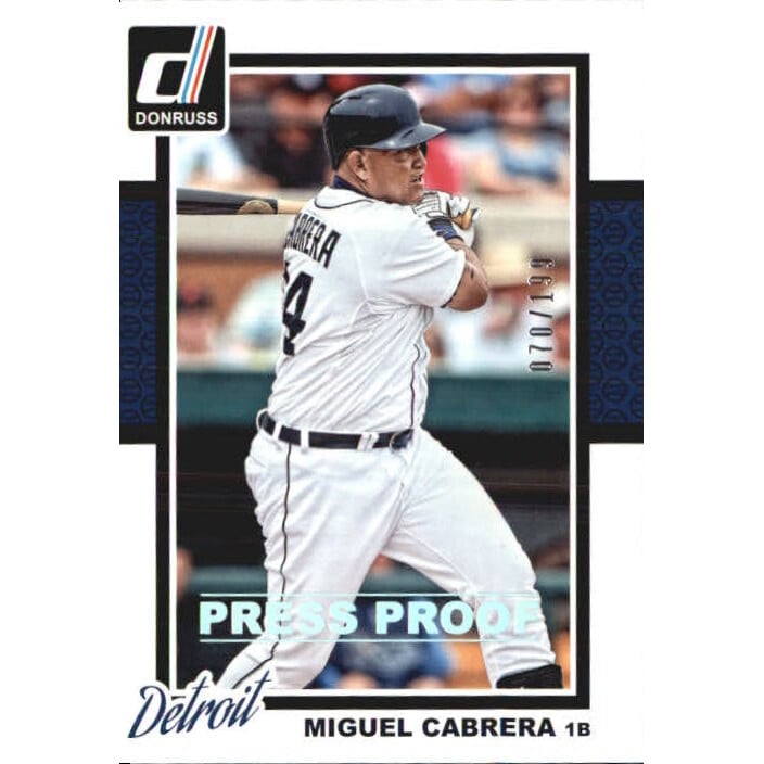 2014 Donruss Press Proofs Silver #294 Miguel Cabrera. rookie card picture