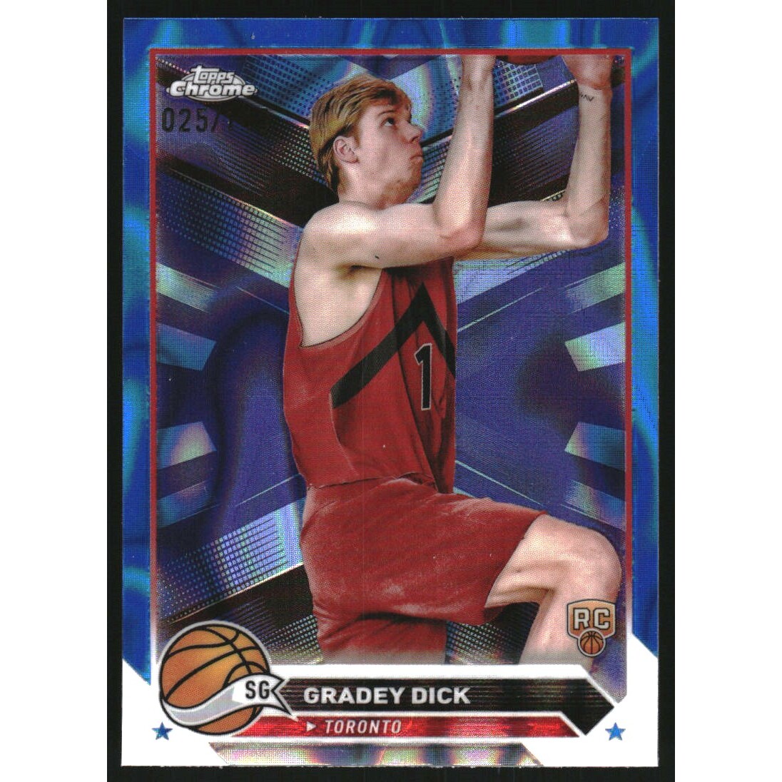 2023-24 Topps Chrome Blue Lava Refractors #169 Gradey Dick