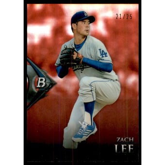 2014 Bowman Platinum Chrome Prospects Red Refractors #BPCP31 Zach Lee