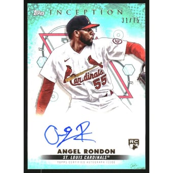 2022 Topps Inception Rookie and Emerging Stars Autographs Aqua #BRESARN Angel Rondon