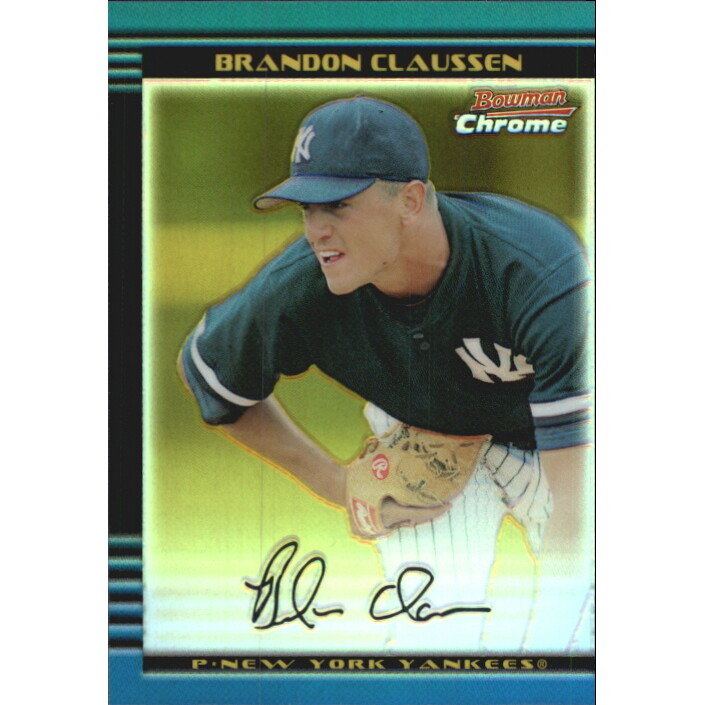 2002 Bowman Chrome Gold Refractors #340 Brandon Claussen