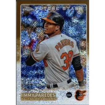 2015 Topps Update Chrome Gold Refractors #US181 Jimmy Paredes