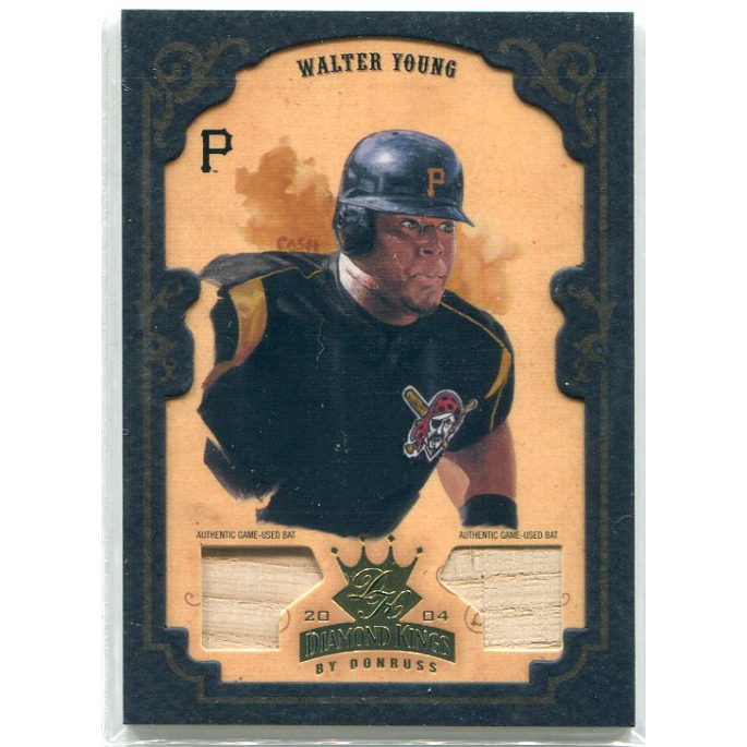 2004 Diamond Kings DK Materials Framed Gold #62 Walter Young Bat-Bat/50