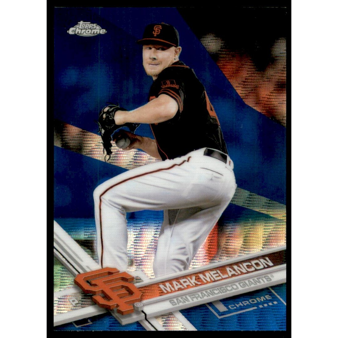 2017 Topps Chrome Blue Wave Refractors #106 Mark Melancon