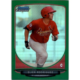 2013 Bowman Chrome Draft Draft Picks Green Refractors #BDPP83 Elier Rodriguez