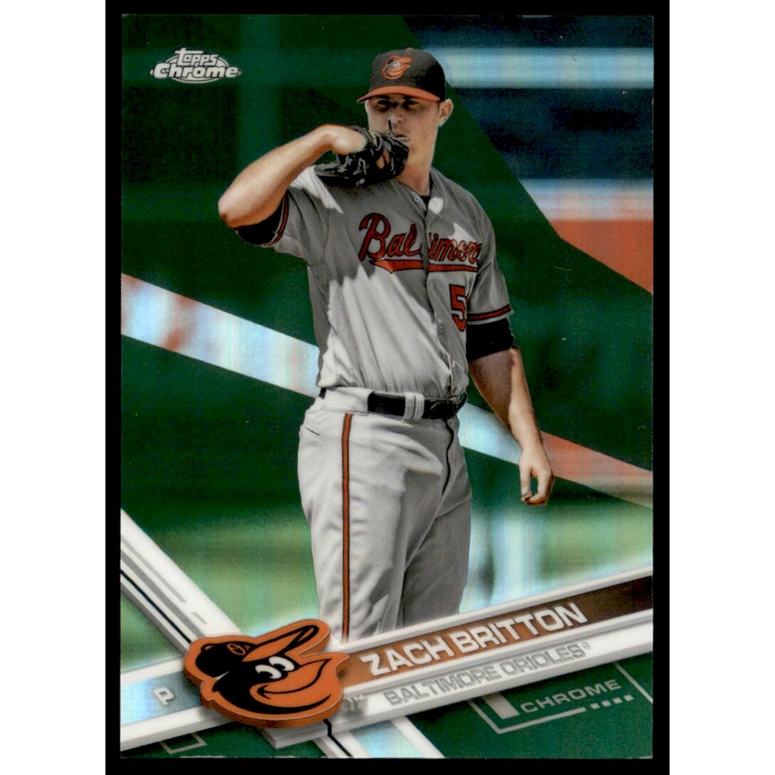 2017 Topps Chrome Green Refractors #152 Zach Britton