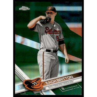 2017 Topps Chrome Green Refractors #152 Zach Britton