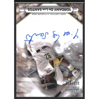 2023 Bowman Sterling Prospect Autographs Wave Refractors #PAYD Yordany De Los Santos