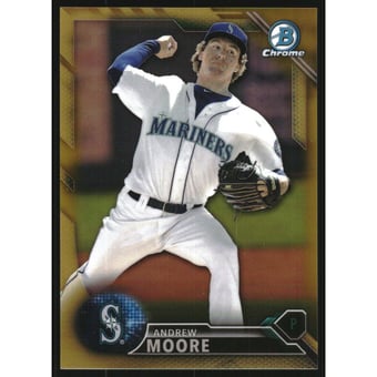 2016 Bowman Chrome Prospects Gold Refractors #BCP234 Andrew Moore