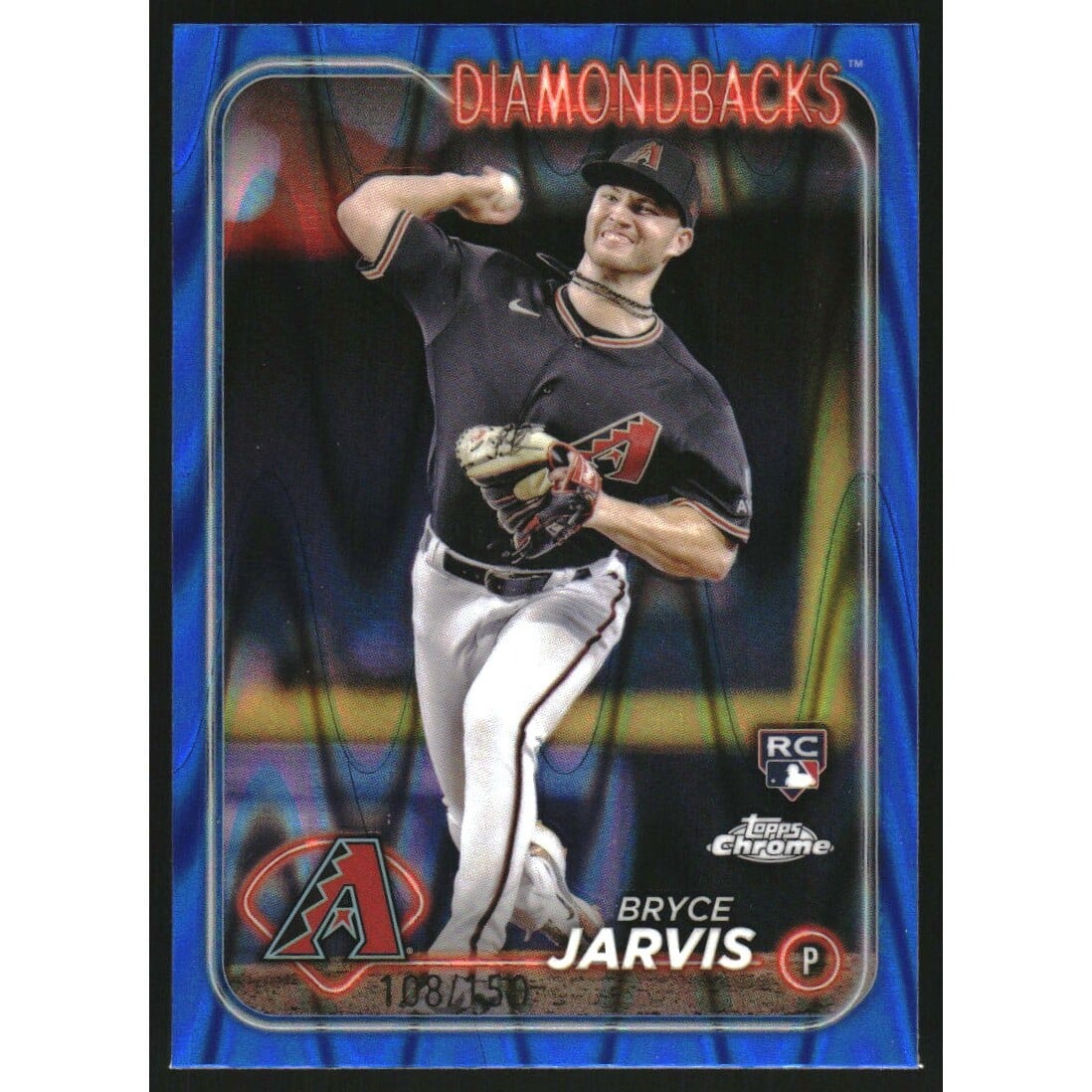 2024 Topps Chrome Blue RayWave Refractors #75 Bryce Jarvis. rookie card picture