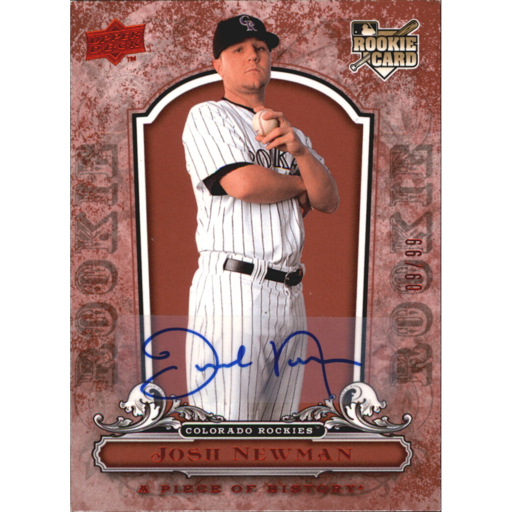 2008 UD A Piece of History Rookie Autographs Red #114 Josh Newman/99 2008 UD A Piece of History Rookie Autographs Red #114 Josh Newman/99