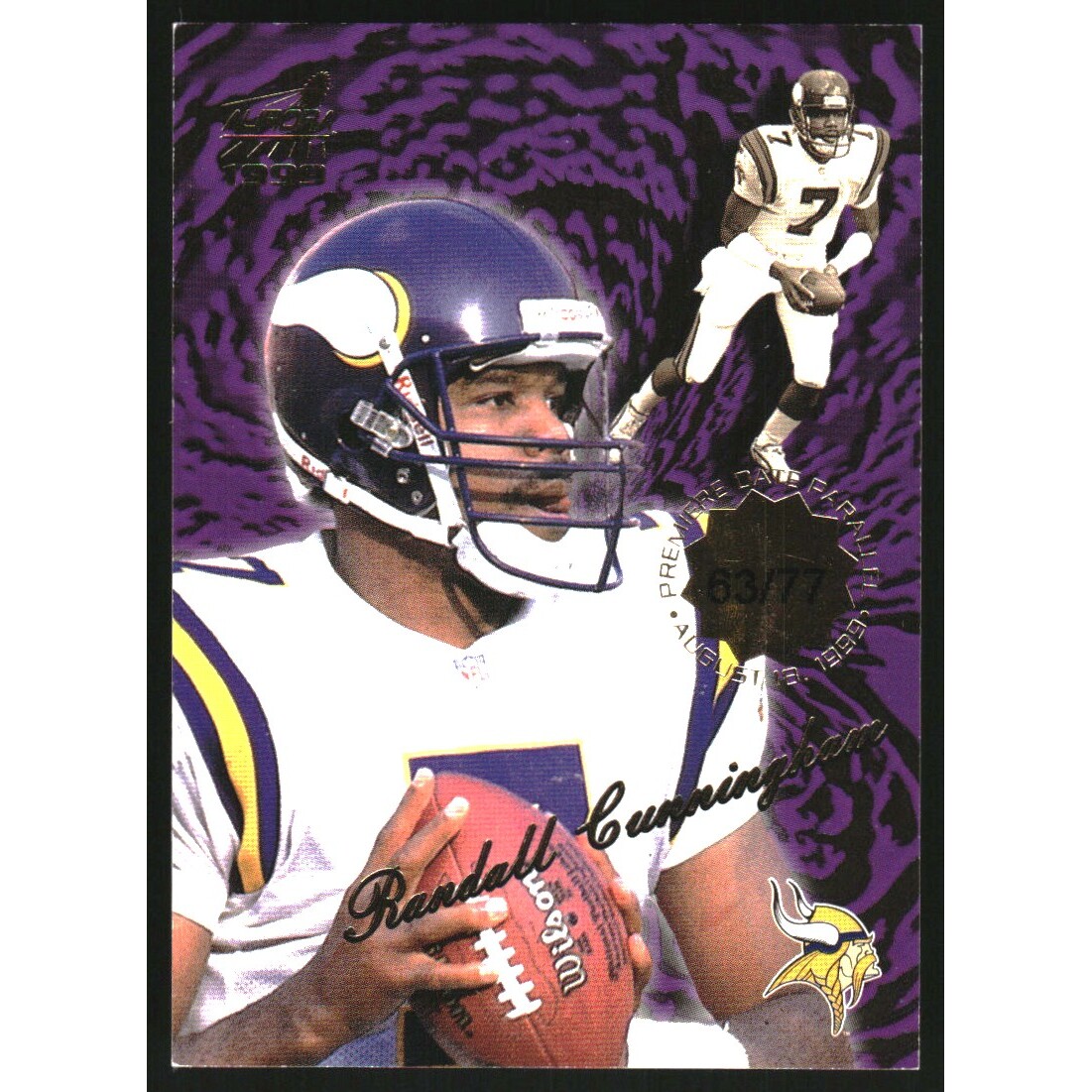 1999 Aurora Premiere Date #82 Randall Cunningham