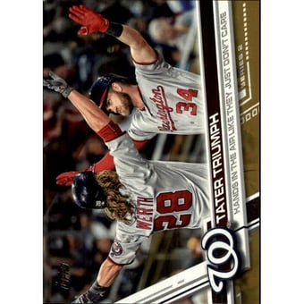 2017 Topps Gold #584 Tater Triumph/Jayson Werth/Bryce Harper