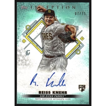 2022 Topps Inception Rookie and Emerging Stars Autographs Aqua #BRESRKN Reiss Knehr