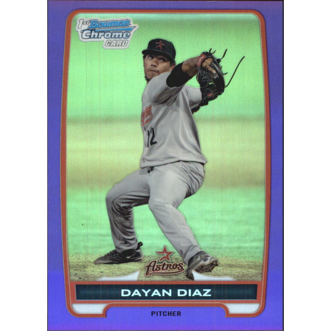 2012 Bowman Chrome Prospects Purple Refractors #BCP82 Dayan Diaz