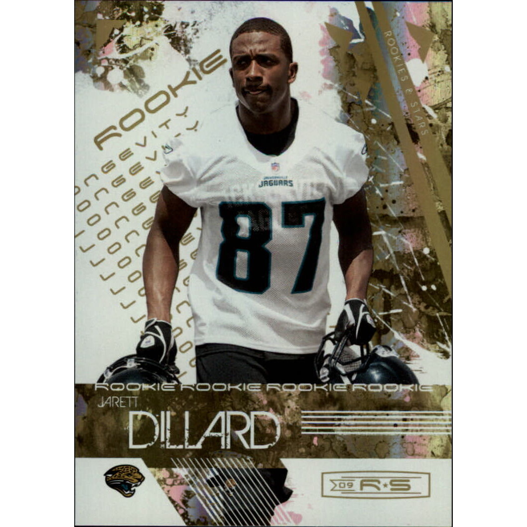 2009 Donruss Rookies and Stars Longevity Parallel Gold #158 Jarett Dillard. rookie card picture
