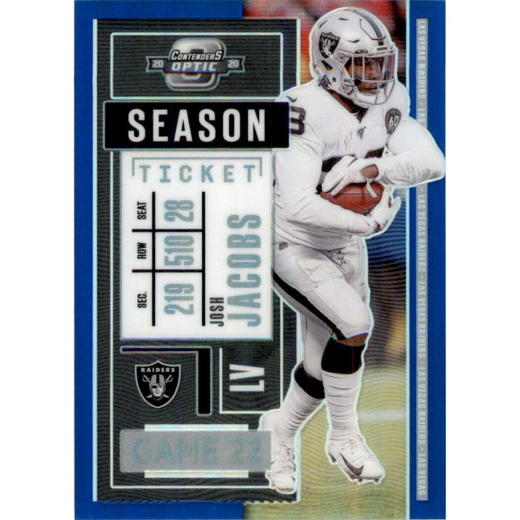 2020 Panini Contenders Optic Blue #32 Josh Jacobs 2020 Panini Contenders Optic Blue #32 Josh Jacobs