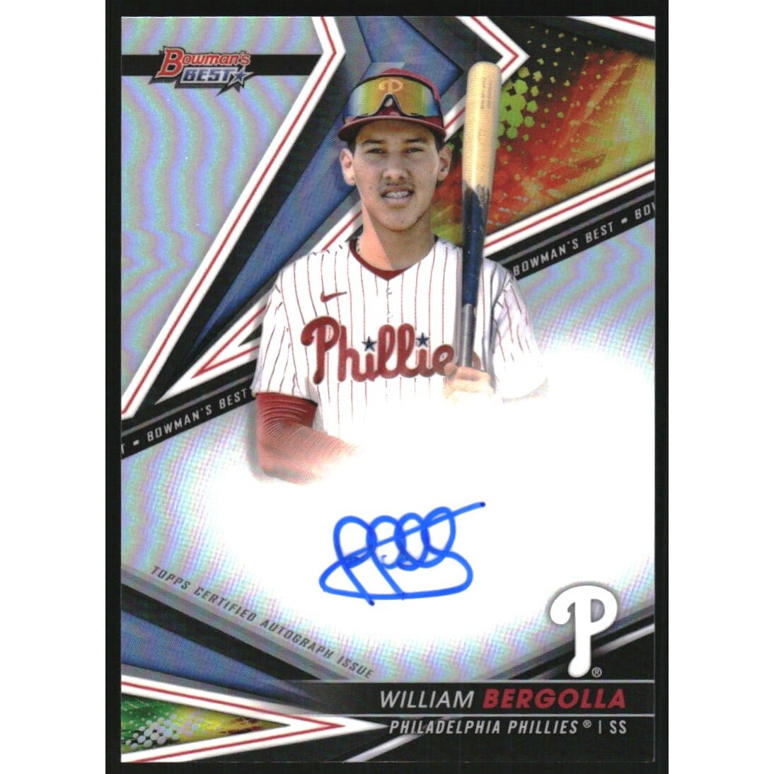 2022 Bowman's Best Best of '22 Autographs Refractors #B22WBE William Bergolla. rookie card picture