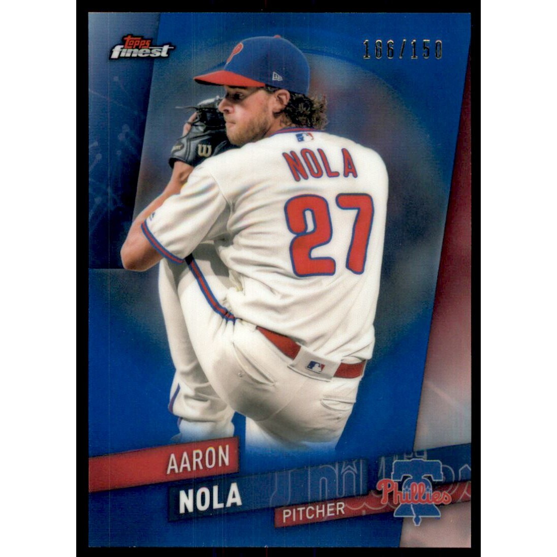 2019 Finest Blue Refractors #6 Aaron Nola