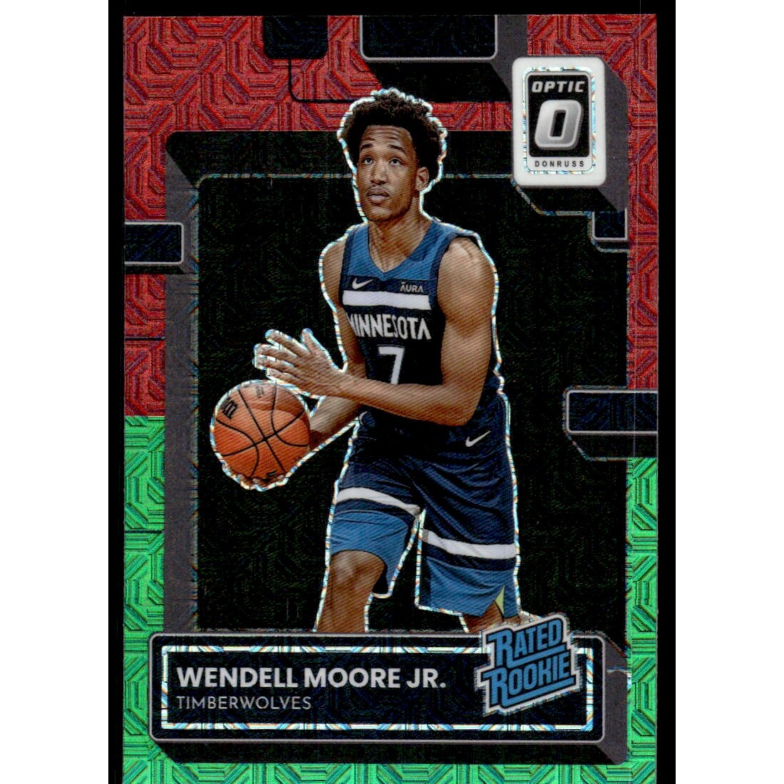 2022-23 Donruss Optic Choice Red and Green #201 Wendell Moore Jr. RR