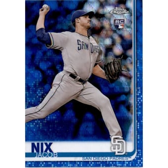 2019 Topps Chrome Blue Wave Refractors #182 Jacob Nix