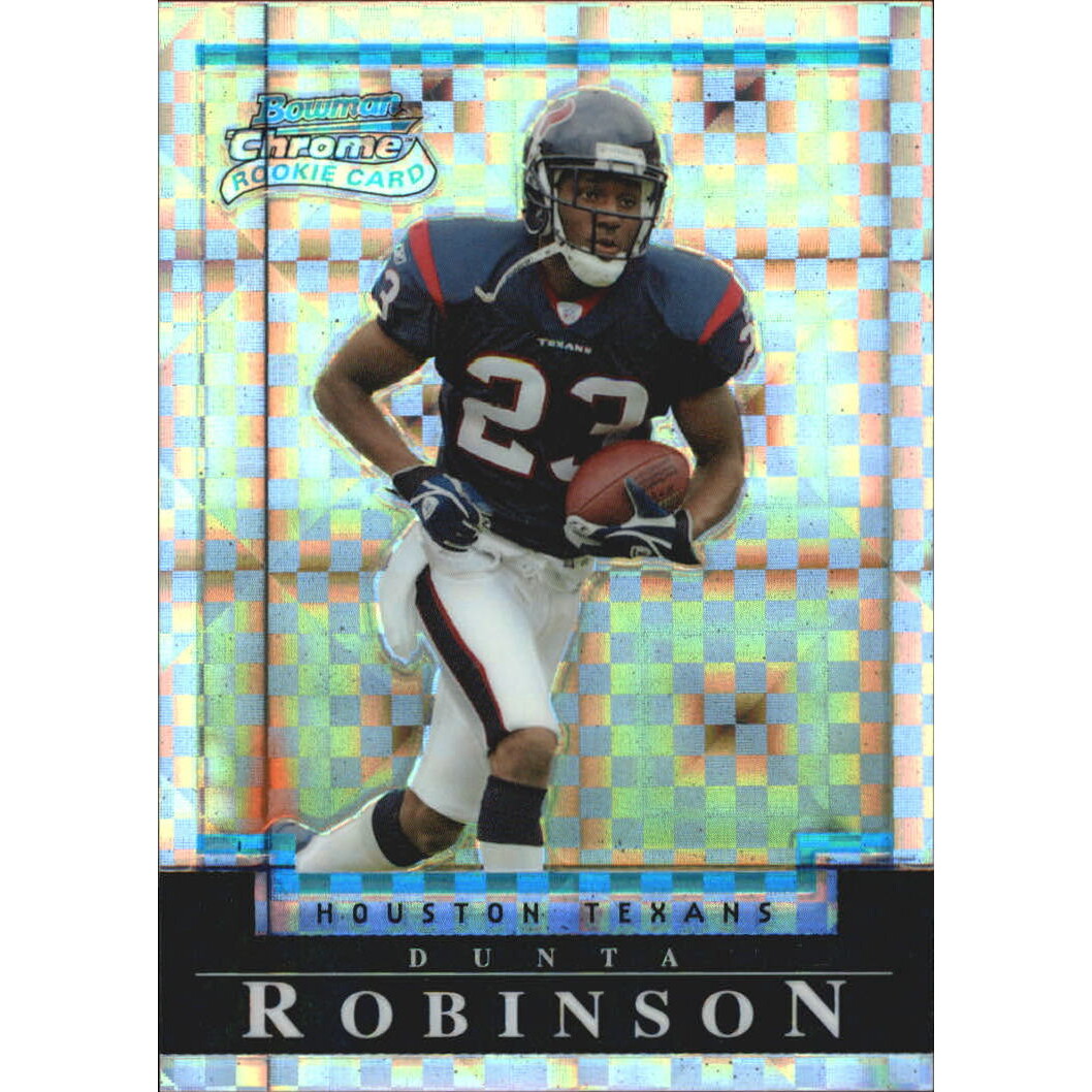 2004 Bowman Chrome Xfractors #152 Dunta Robinson. rookie card picture
