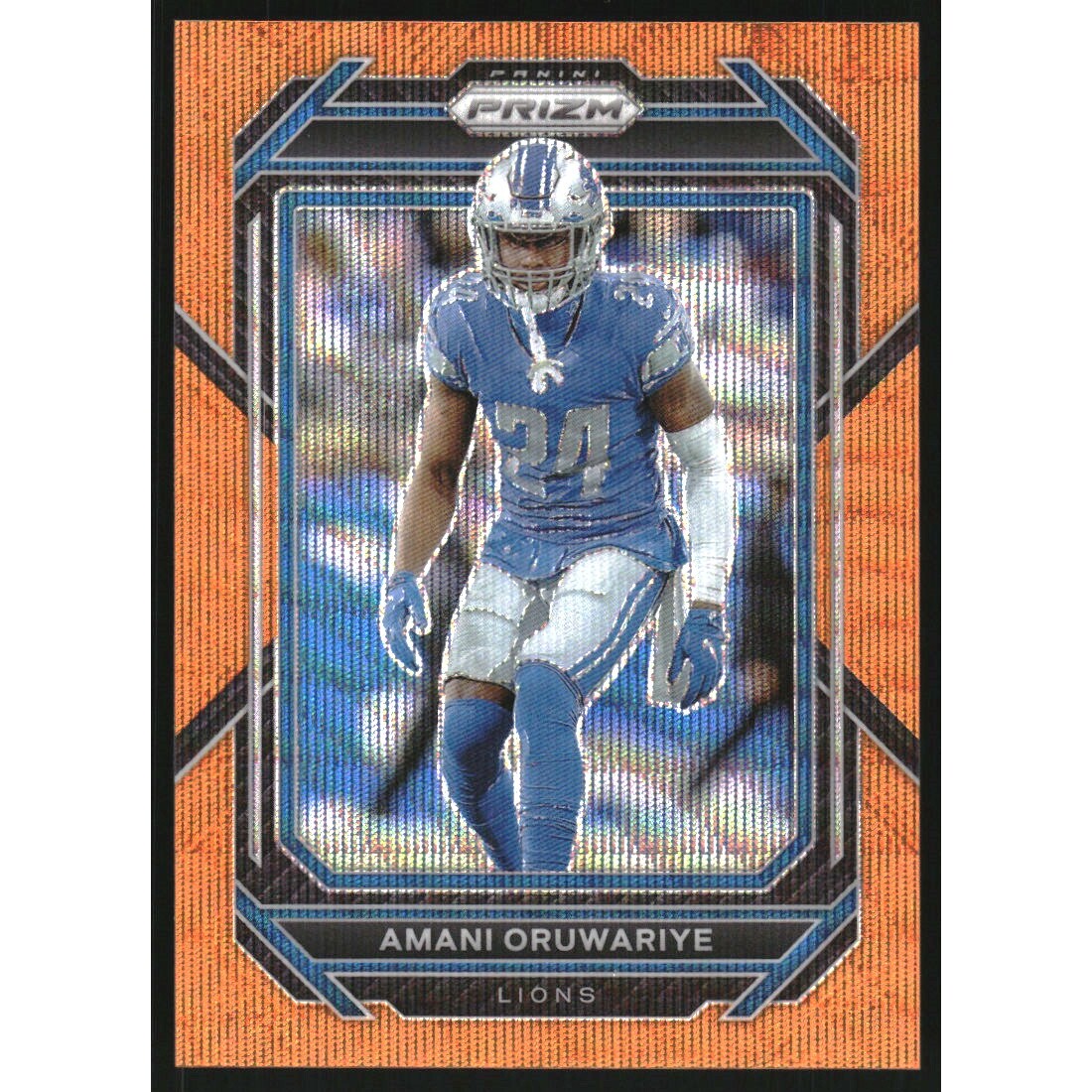 2022 Panini Prizm Prizms Orange Wave #101 Amani Oruwariye. rookie card picture