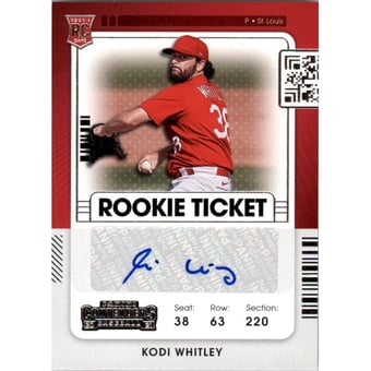 2021 Panini Contenders #196 Kodi Whitley AU RC