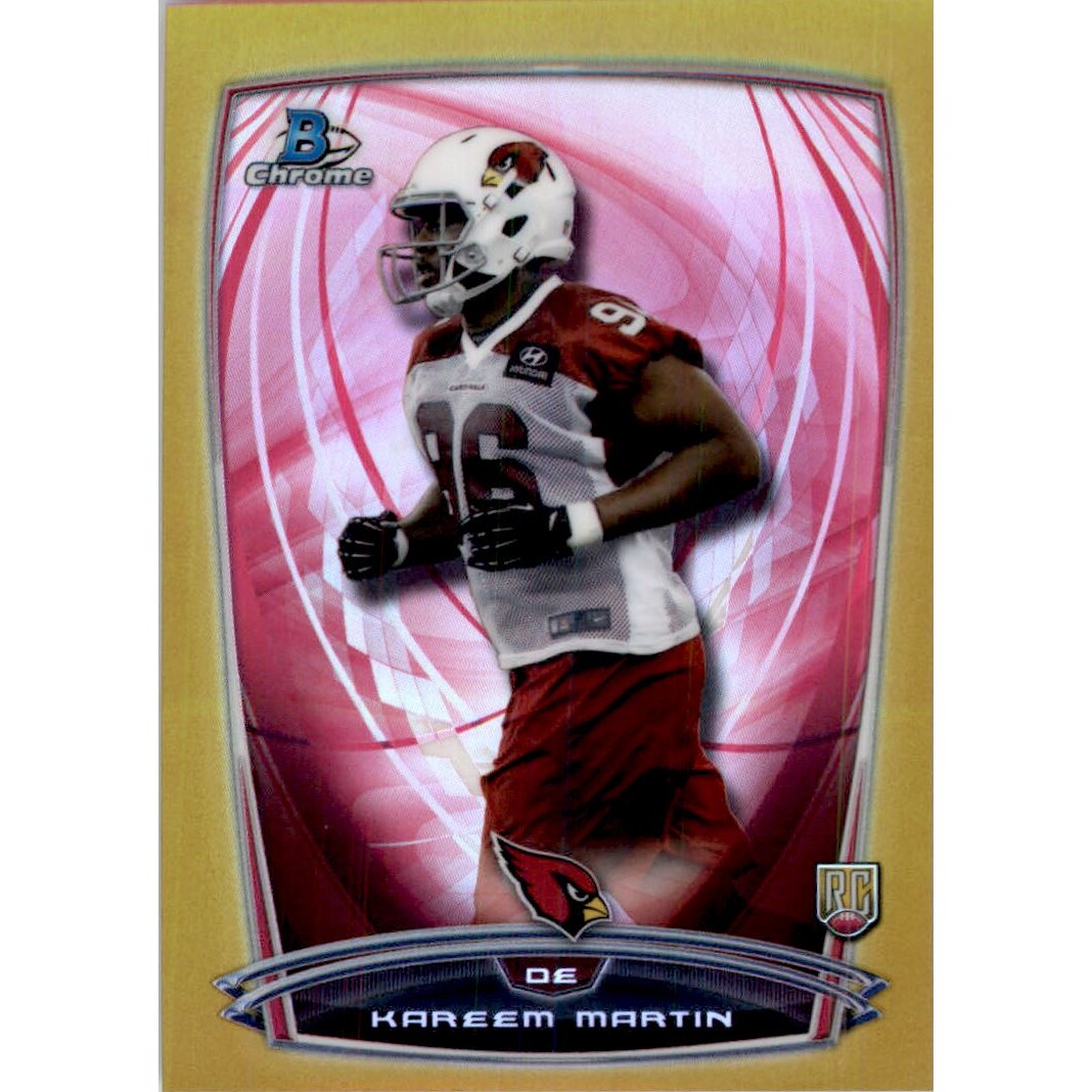 2014 Bowman Chrome Gold Refractors #173 Kareem Martin 2014 Bowman Chrome Gold Refractors #173 Kareem Martin