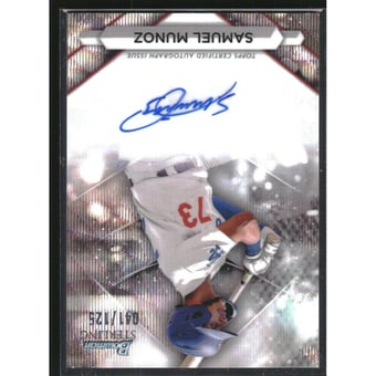 2023 Bowman Sterling Prospect Autographs Wave Refractors #PASM Samuel Munoz